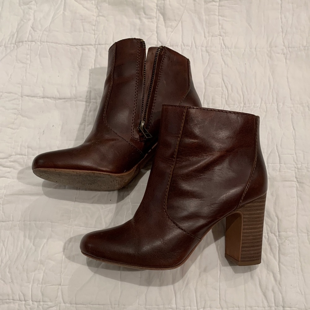 Madewell High Heel Boots Cherry Wood